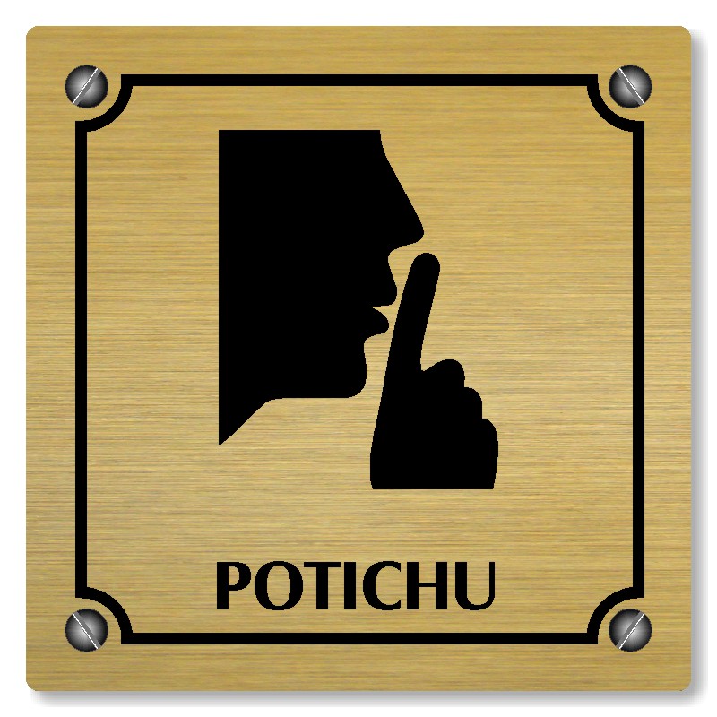 Potichu, 100x100mm, zlatá, Kansas